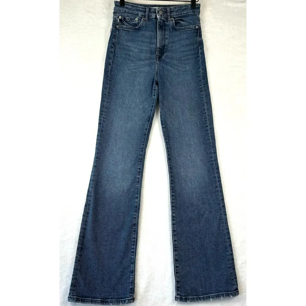 Lovers & Friends Greyson Ultra High Rise Slim Boot Size 26 in Fleetwood
